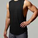 5 x GYM REVOLUTION Men's 5 Pack Workout Fitness Tank Tops Muscle Gym Sleeveless Shirts (Green, M)