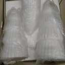 JOICEE 3 Pcs Velvet Ceramic Christmas Trees, Xmas White Modern Velvet Cone Tabletop Trees for Christmas Decorations Indoor Table Mantel Entryway Centerpieces Home Room Decor