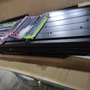 KEIKI Queen Size Metal Loft Bed Frame with Convertible Staircase, Built-in Storage Shelves & Wardrobe, Loft Bed with Solid Slats & Guardrail, No Box Spring Required, Easy Assembly, for Bedroom, Black