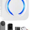 Smart WiFi Wireless Doorbell Chime for Ring, Blink, Google Nest - No Wiring/Subscription, Works with Alexa, No Range Limits,58 Chimes, 5 Volume, LED Flash, Easy to Setup,Ideal for Large Houses (White)