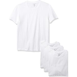 Nautica Mens 4 Pack Cotton Crew Neck T-Shirts Undershirts (Medium)