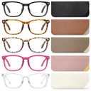 5 pack Reading Glasses for Women/Men, Bifocal, Progressive, Readers for Women/Men, Eye glasses, Blue Light Reading Glasses 1.50