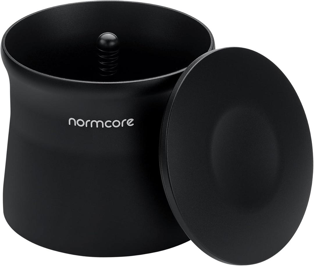 Normcore 58mm Magnetic Dosing Cup, Espresso Portafilter Dosing Cup, Barista Coffee Grinder Dosing Tools Fit 58mm Portafilter Basket, Matte Black Anodized Aluminum