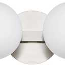 Bathroom Vanity Light Fixtures, Modern 4 Lights Globe Wall Sconce Lighting Brushed Nickel, Porch Wall Mount Light Fixture for Bathroom, Mirror Cabinets Hallway Stairs