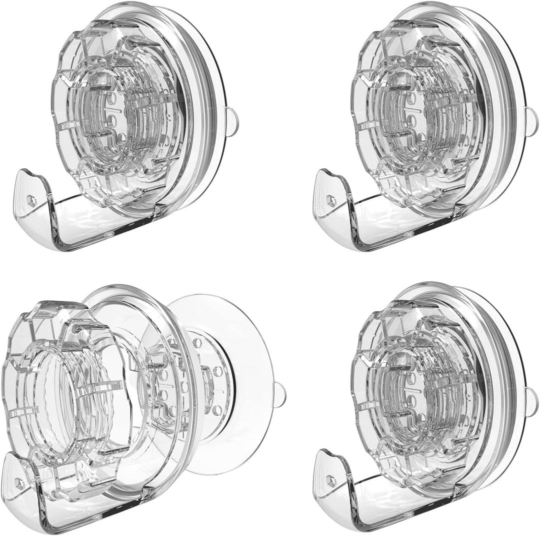 Wreath Hangers for Front Door - Heavy Duty Suction Cup Hooks for Indoor & Outdoor Decor - Removable & Reusable Wreath Door Hanger - Easy Twist Lock Hook for Window, Shower Wall, Towel, & More