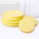 Round Foam Cushion Yellow,High Density Upholstery Foam for Bar Stool,Ottoman,Sofa,Chair,Thickness 1"/2"3"/4"/5"/6",Cut to Any Size Memory Foam (4" Thick - 12"x12")