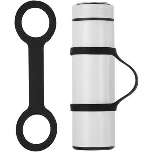 PATIKIL Water Bottle Carrier Grip, Portable Soft Silicone Non-Slip Water Handle Grip Water Bottle Holder Strap for Running (Black)