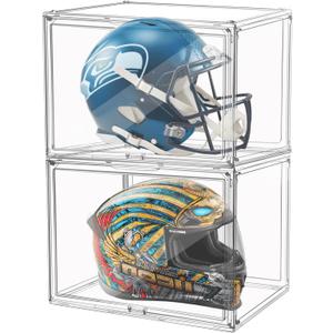 2Pack Extra Large 17.7"X13"X13" Clear Acrylic Organizer Box Display Case, Plastic Holder with Magnetic Door for Figures, Books, Handbags, Purses, Boots