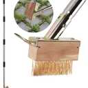 Weed Remover Manual Crevice Weeding Brush Long Handle, Crack Weeder, Stainless Steel Moss Removal Puller for Cleaning Block Paving Grout Deck Paver Patio Walkway Driveway