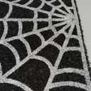 Halloween Doormat, Spider Web Spooky Gothic Cute Fun Halloween Floor Mat, Non Slip Washable Welcome Door Mat, Fall Thanksgiving Rugs for Indoor Outdoor Entrance Home Bathroom Living Room Decor (Black)