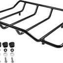 Benlari Black Air Wing Tour Pack Luggage Rack Trunk Top Rack Motorcycle Trunk Rail Rack Compatible for Harley Touring Street Glide Electra Glide Road Glide Road King Ultra Limited 1984-2024