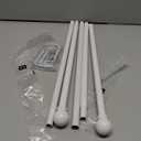 Curtain Rods for Windows White, Stainless Steel Rods for Bedroom, Living Room, Kitchen, Farmhouse, Outdoor, 78-79 inches