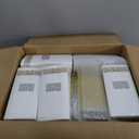 Bestluck 700PCS Gold Plastic Dinnerware Set for 100 Guests, Disposable Plates for Party, Include 100 Gold Dinner Plates, 100 Dessert Plates, 100 Set Silverware, 100 Cups, 100 Napkins