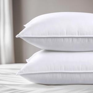 viewstar Bed Pillows Standard/Queen Size Set of 2, Hotel Quality, Down Alternative Pillow for Side, Back, or Stomach Sleepers (Double Stitch White)