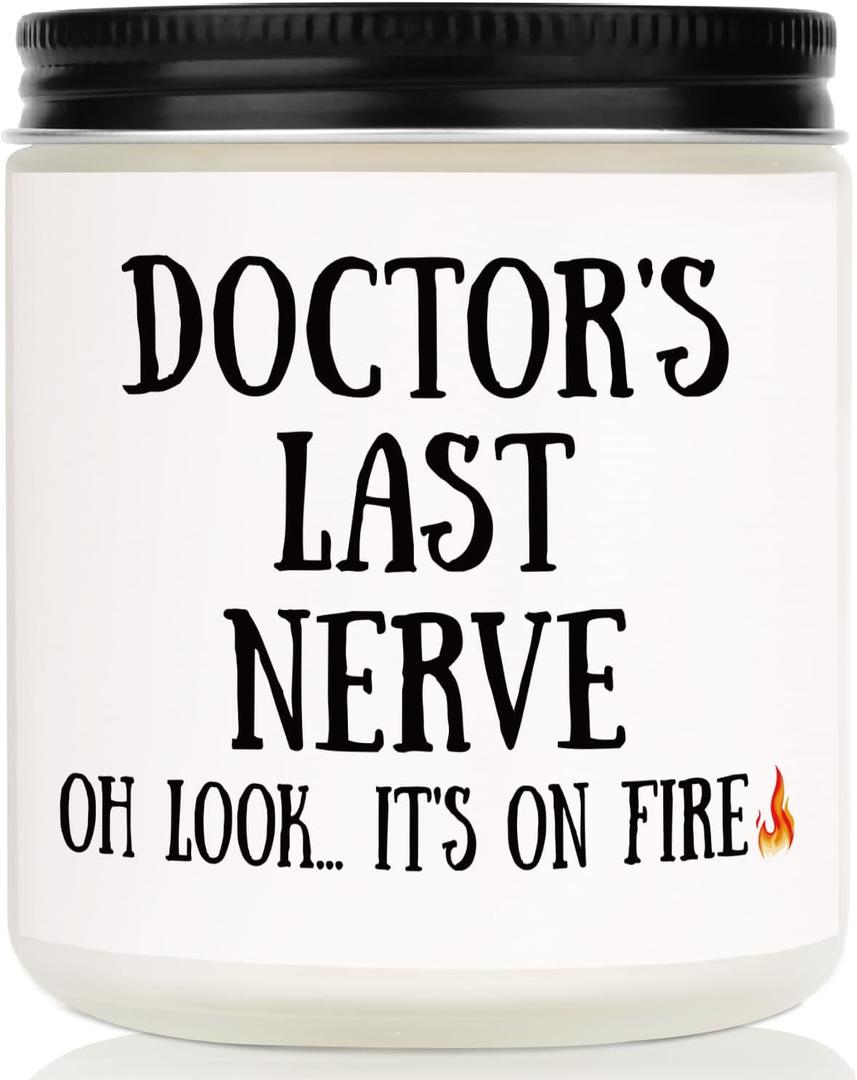 Niyewsor Doctor Gifts for Men Women, Funny Doctor Candle, Doctors Day Gifts for Doctors, Birthday/Appreciation/Christmas Gift for Physician, Surgeon, OBGYN, Handmade, 7oz