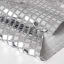 4PCS Glitter Disco Table Runner, 12" x 72" Retro 70s 80s Theme Decor, Silver Sequin, Party Supplies