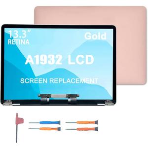 Replacement Assembly for MacBook Air Retina 13.3" 2018 A1932 LCD Display Full Assembly 2018 Year EMC 3184 MRE82 (Gold)