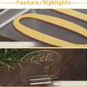 Wedding Table Numbers 1-20 with Holders, 5 x 7 Inch Transparent Acrylic Reception Table Signs Golden Letters, Number Cards for Party, Restaurant