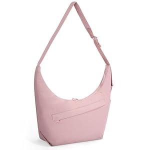 Crossbody Sling Bag for Women - Crescent Cross Body Hobo Bags Waterproof Travel Shoulder Tote HandBags (Pink)
