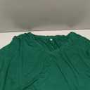 WIHOLL Womens Oversized Tshirts Summer Tops 2025 Short Sleeve V Neck Shirts Outfits Plus Green 3XL