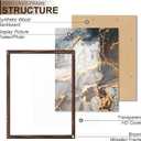 Fxojyvo Engineered Wood 24x30 Picture Frame, Brown Frame for 24 x 30 Inch Picture Poster Photo, Light Weight 24 by 30 Frame with Wood-grain for Wall - 1 Pack/Brown/24 x30