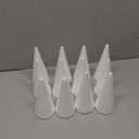 Bright Creations 12 Pack Foam Cones for Crafts, DIY Art Projects, Handmade Gnomes, Trees, Holiday Decorations (2 x 4 in, White) - Foam Cone