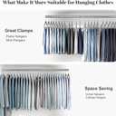 HOUSE DAY Velvet Skirt Hangers 36 Pack, Grey Velvet Hangers with Adjustable Clips, Space Saving Slim Felt Pant Hanger, Heavy Duty Shorts Hanger, Non Slip Clip Hangars for Pants, Skirts, Shorts