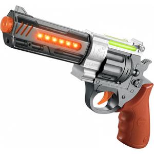 ArtCreativity Toy Revolver Gun with Lights and Sound, 12 Inch Revolver with Cool LED Effects and Realistic Firing Sounds, Light Up Toy Guns for Boys, Great Gift for Kids - Batteries Included