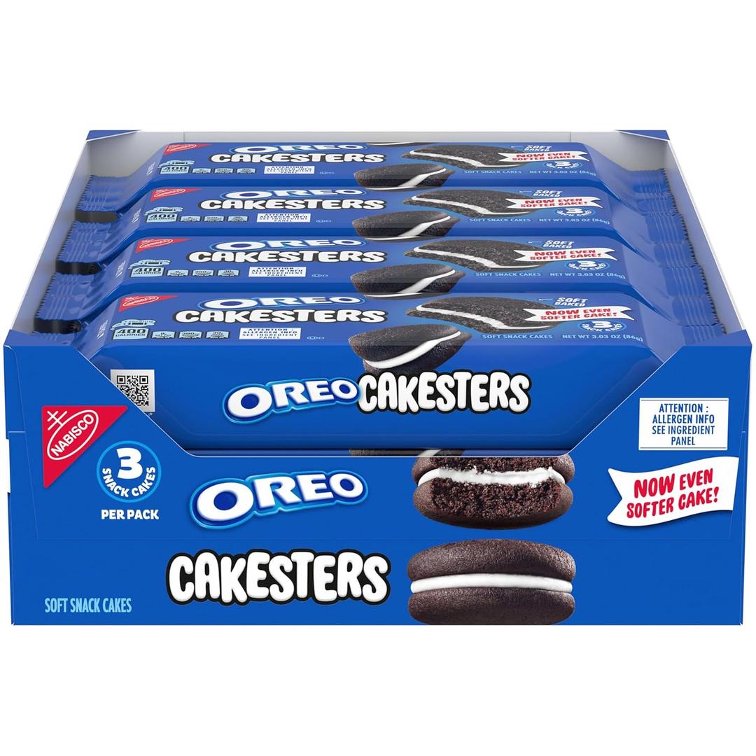 OREO Cakesters Soft Snack Cakes, 8-3.03 oz Snack Packs
