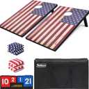 Cornhole Set, Regulation/Tailgate Size Cornhole Boards with 8 Bean Bags and Carrying Case, 4x2/3x2 Corn Hole Outdoor Game Toss Board for Adults Outside Activities