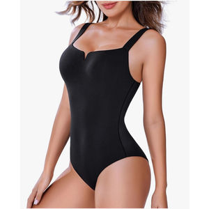 Avidlove Bodysuits for Women Square Neck Shapewear Bodysuit Sleeveless Sexy Body Suits Double Lined Tank Top Outfit / XL