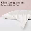 JOGJUE Silk Pillowcase for Hair and Skin 2 Pack 100% Mulberry Silk Bed Pillowcase Hypoallergenic Soft Breathable Both Sides Silk Pillow Case with Hidden Zipper, Standard Size Pillow Cases (White)