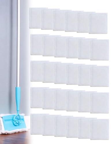 Baseboard Cleaner Tool Replacement Pads,30 Pack Reusable Baseboard Mop Pads with Velcro,Washable Wet & Dry Use Base Boards Cleaning Tool Pads,Heavy Duty Stain Remover for Baseboards,Trim & Molding