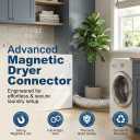 Magnetic Dryer Vent Connector Kit with Quick Connect Dryer Vent Design for Tight Spaces & Apartments, Aerospace Aluminum Body, Strong Hold, Includes 3.3ft Hose & 2 Clamps