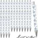 28 Pcs Blue and White Floral Ballpoint Pens - 1.00 mm Retractable Ballpoint Pens Blue Ink Writing Pens for Office Supplies Journaling Gift for Office Supplies Journaling Gift