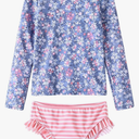 UMELOK Toddler and Little Girls Rash Guard Sets with Bikini Bottoms Swimwear 18M