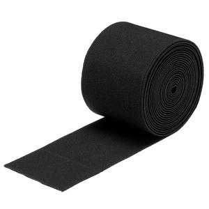 MECCANIXITY Elastic Bands for Sewing Double Side 2 inch 3 Yard Black Elastic Band Knit High Elasticity for Wigs, Waistband, Pants