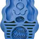 KONG - ZoomGroom - Dog Brush for Grooming and Shampooing - Blue Brush for Large Dogs
