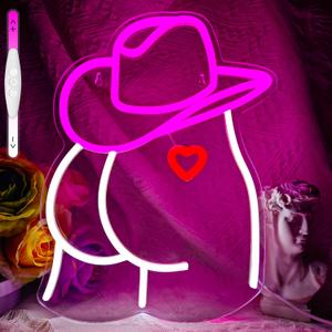 Cowboy Hat Neon Sign,Cowgirl Led Neon Signs for Girl Party Decoration Cowgirl Cowboy Bedroom Game Room Man Cave Bar Decor Wall Sign Party Wedding Christmas Birthday Gift