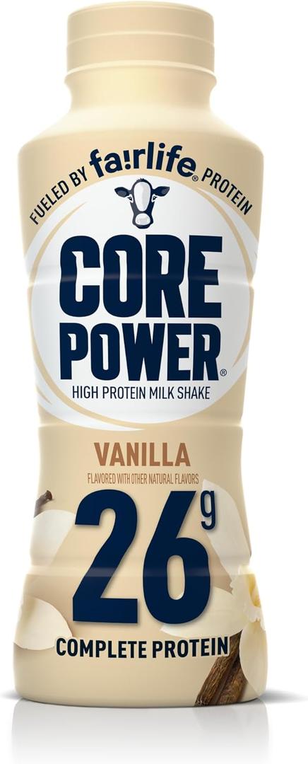 Core Power High Protein (26g) Shake, Vanilla, 14 fl oz Pack of 12, BB Date: 07/31/26
