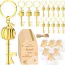 24 Sets Thanksgiving Party Favors Friendsgiving Gifts Pumpkin Beer Bottle Opener Keychains Cards Ropes and Organza Bags for Home Decor Thanksgiving Party Supplies for Guest