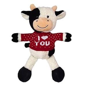 Cow Stuffed Animal Cute Cow Plush Doll Toy 11.8 inch for Girls Boys Christmas (Cow Sitting 11.8in)