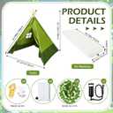 4 Sets Camp Teepee Tent Set Camping Party Tents Decorations Vbs Sunday School Backdrop Photography with Mattress Lights and Fake Vines for Camping Sleepovers Slumber Birthday Party Supplies, 47.24 x 47.24 x 55.12 inches