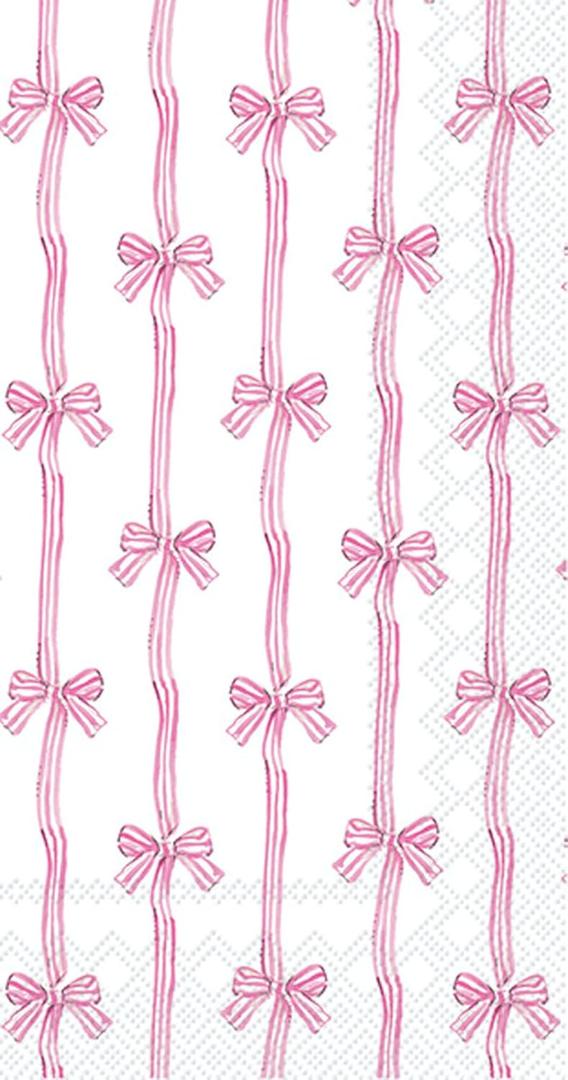 4 x IHR Ideal Home Range Dinner Napkins Rosanne Beck Disposable 3-Ply Paper Hand Towels, 8.5" x 4.5", Baby Toile (Pink), 16-Count