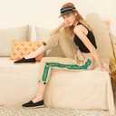 POVOGER Women's Black Flats Mesh Slip On Shoes Breathable Loafers Espadrilles Flats Soft Womens Casual Shoes(Black,US05)