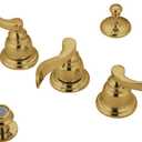 Kingston Brass KB8322NFL NuWave French Bidet Faucet, Polished Brass, 8 x 8 x 3
