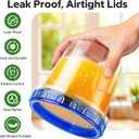 Freezer Storage Containers, [6 Pack-24 Oz] Airtight Plastic Food Storage Containers with Twist Top Lids, Soup, Meal Prep Containers | BPA Free | Stackable | Leakproof | Microwave/Dishwasher Safe