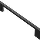 Alzassbg 5 Pack Matte Black Cabinet Pulls, 6.3 Inch(160mm) Hole Centers Rectangle Cabinet Handles Kitchen Pulls for Drawers and Cabinets AL3051MB