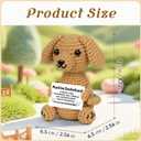 AceThrills Positive Crochet Animal, Dachshund Gifts for Women, Funny Handmade Emotional Support Best Friends Christmas Birthday Graduation Gifts for Women Men Dachshund Decor