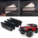 WDG Door Handle Storage Box Container for Ford Bronco 2021 2022 2023 2024 2025 Car Interior Accessories, ABS Front and Rear Door Side Armrest Phone Pocket Organizer Insert Glove Pallet 4PCS